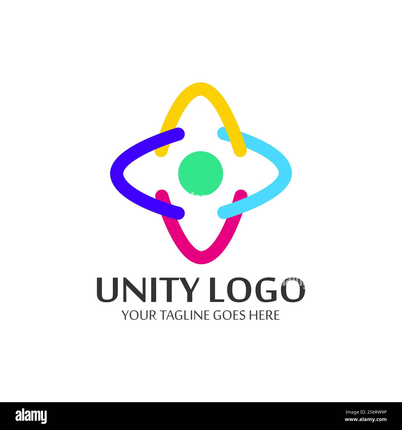 colorful unity concept logo icon vector template Stock Vector Image ...
