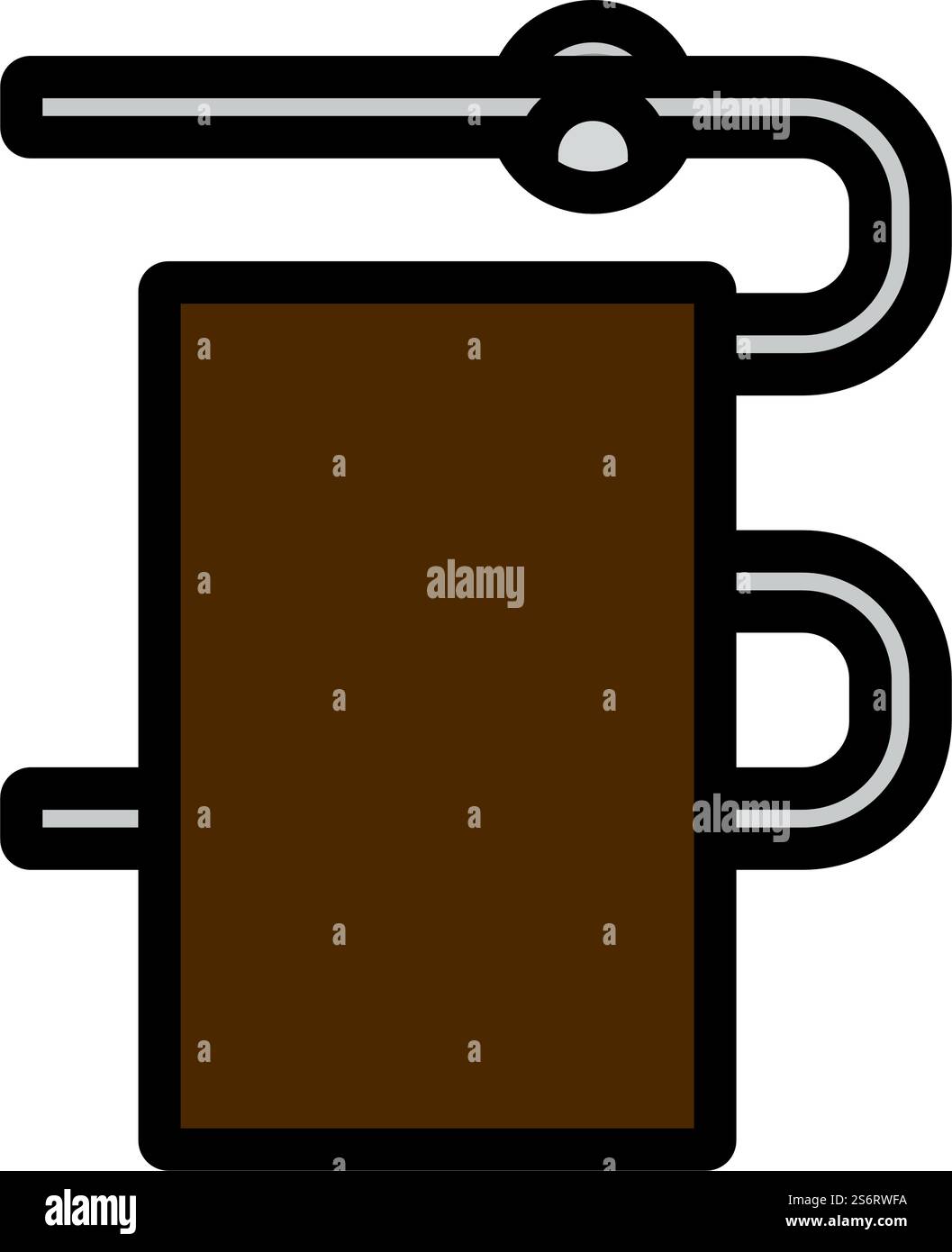 Heated Towel Rail Icon. Editable Bold Outline With Color Fill Design ...