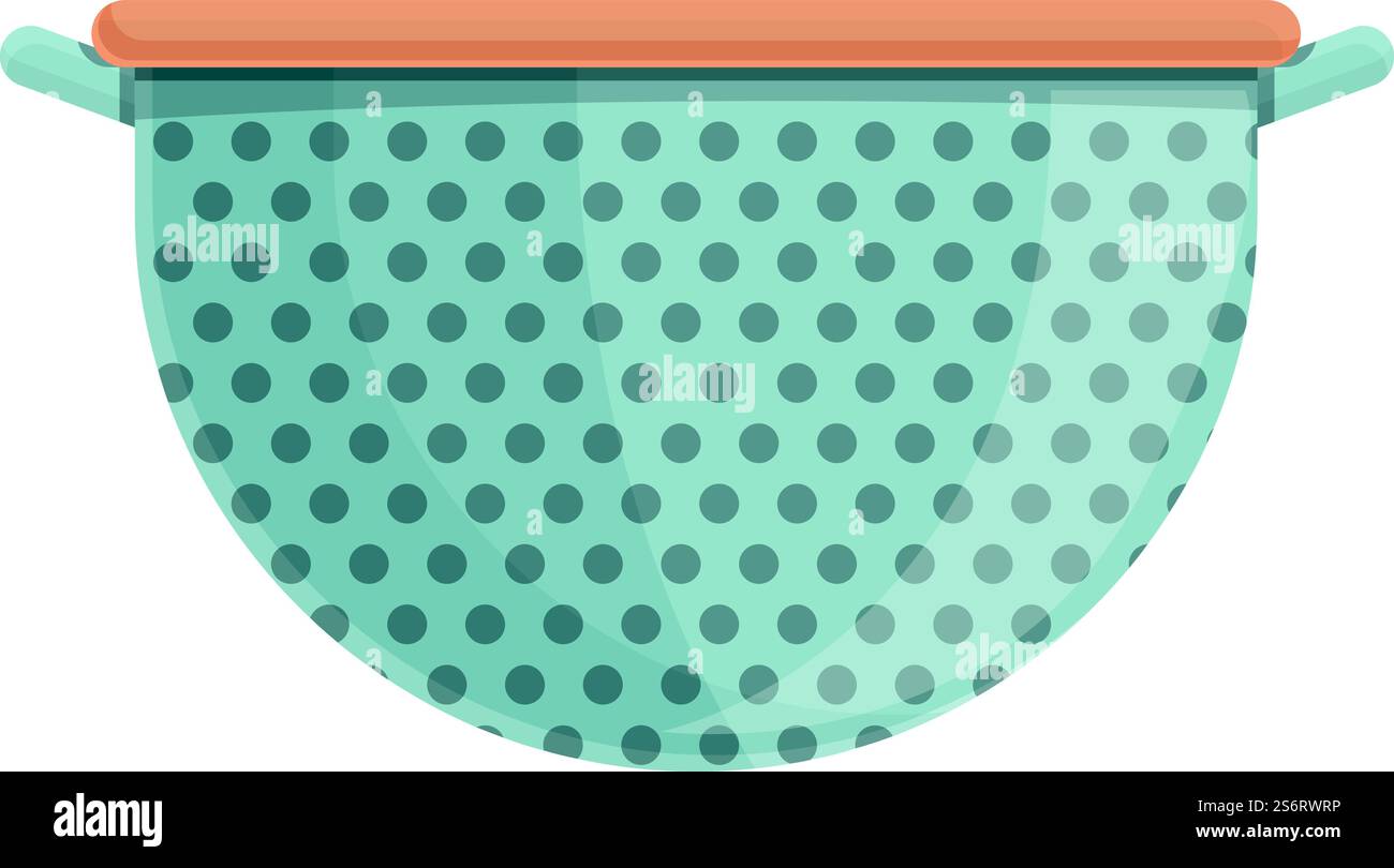 Pasta colander icon cartoon vector. Kitchen sieve. Water boil. Pasta ...