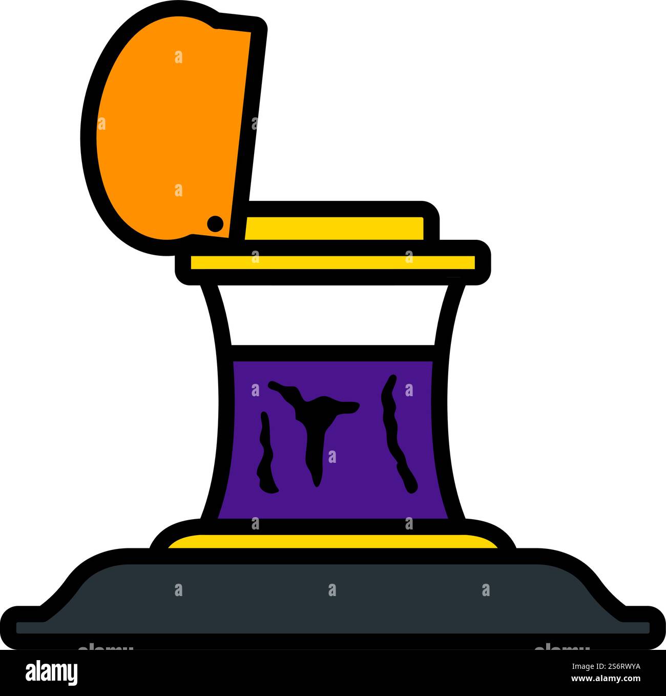 Inkstand Icon. Editable Bold Outline With Color Fill Design. Vector ...
