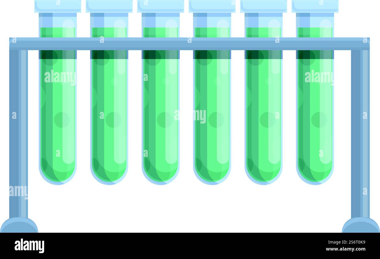 Test tube stand icon cartoon vector. Research lab. Medical laboratory ...