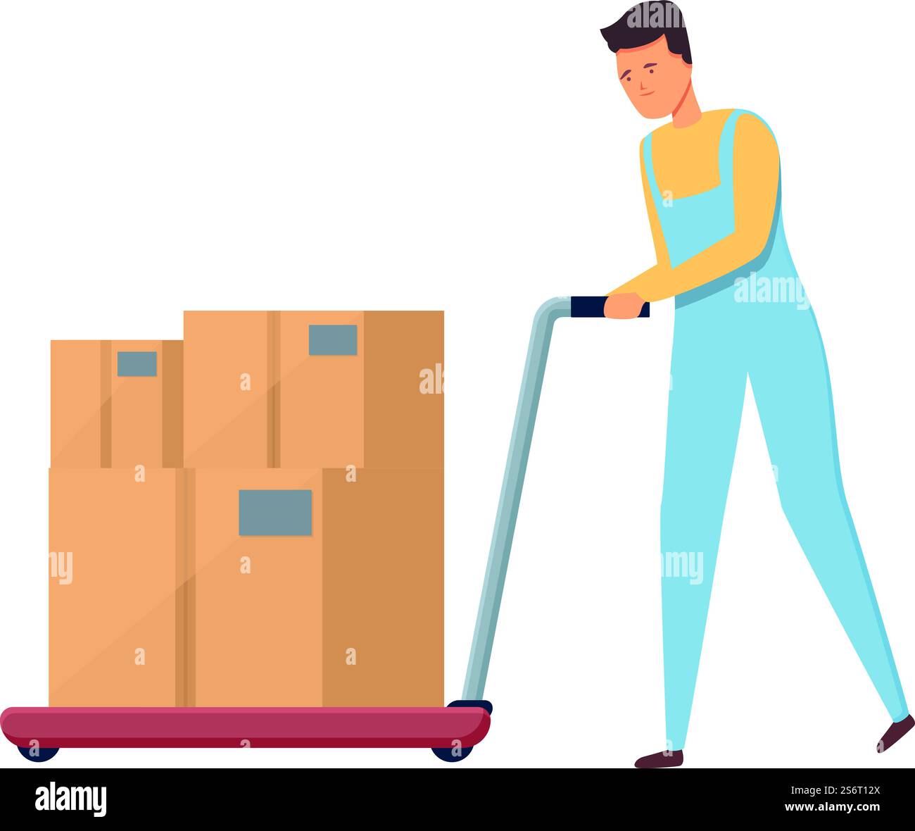 Move relocation box icon cartoon vector. Home service. Delivery storage ...