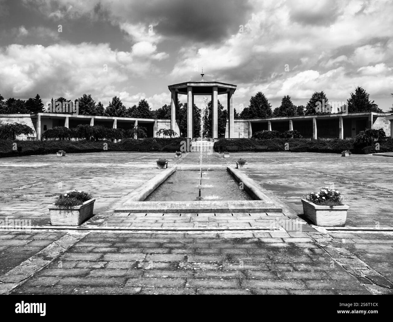 War memorial on a place where was village Lidice - completely destroyed ...