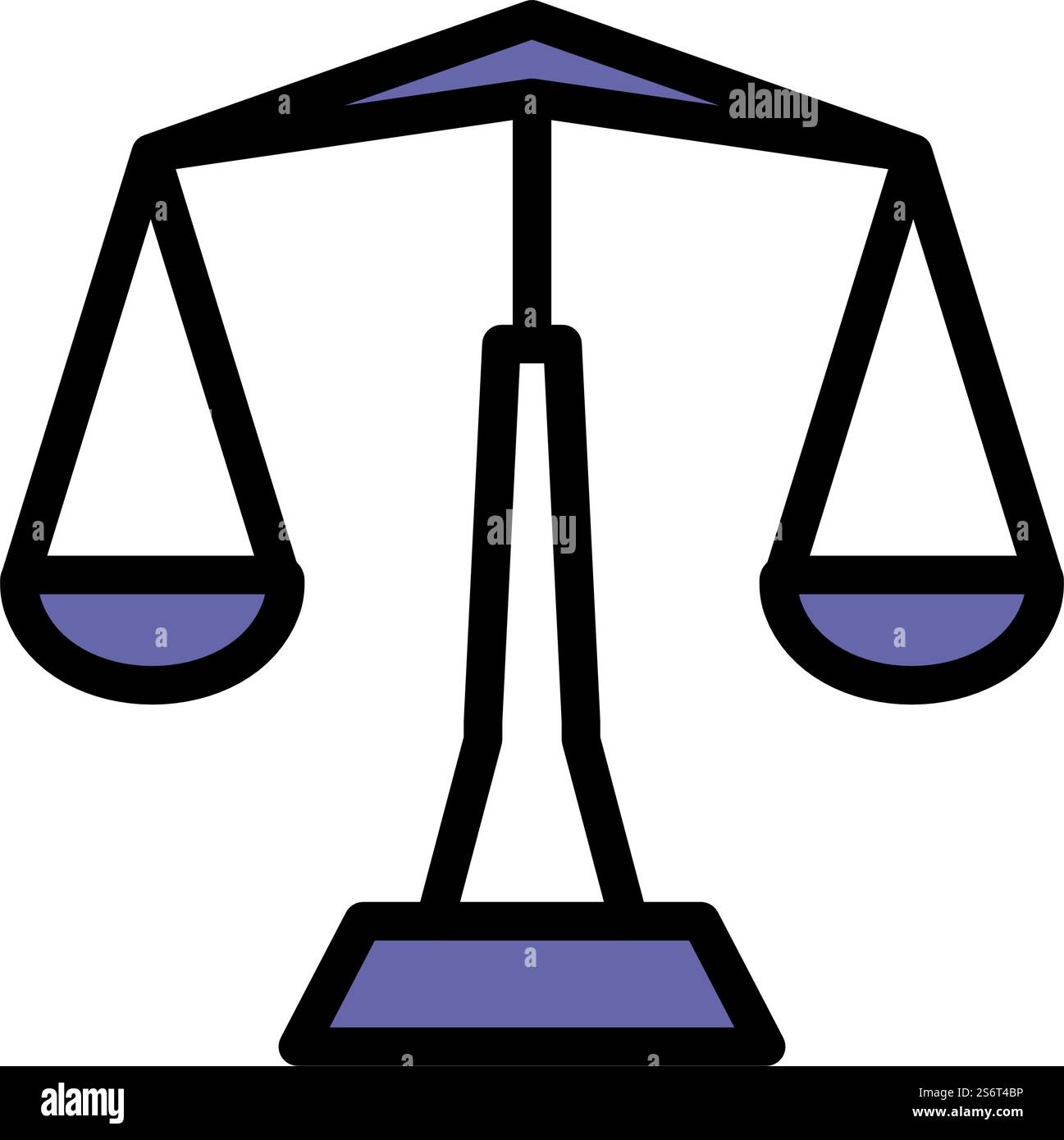 Icon Of Scale. Editable Bold Outline With Color Fill Design. Vector ...