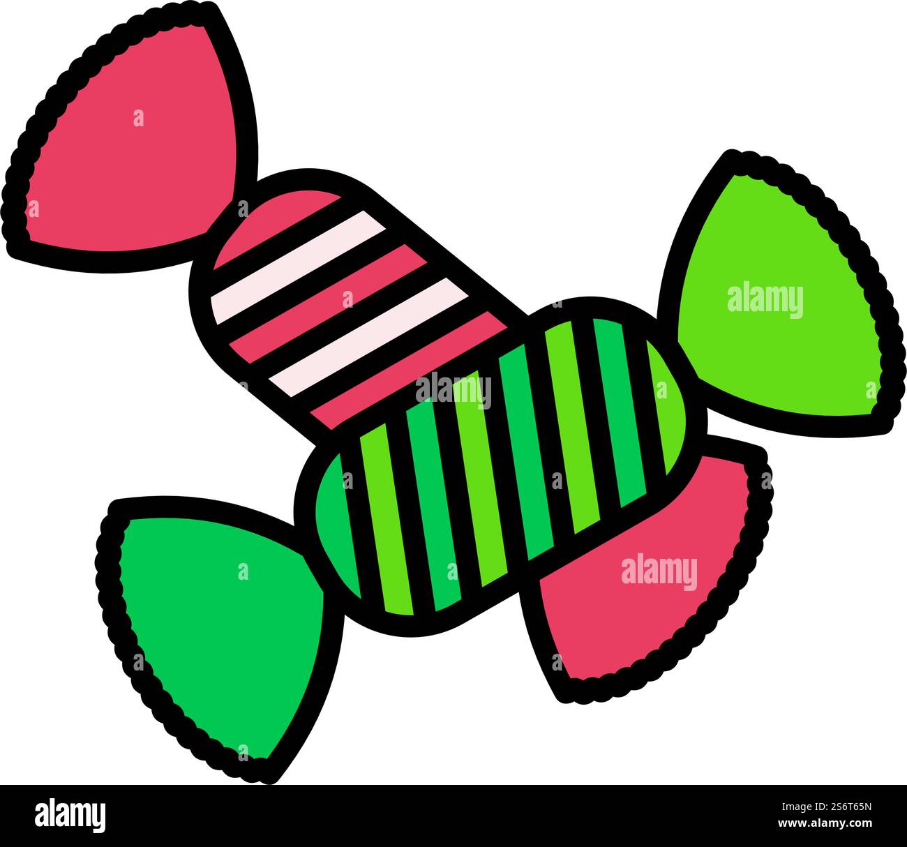 Candy Icon. Editable Bold Outline With Color Fill Design. Vector ...