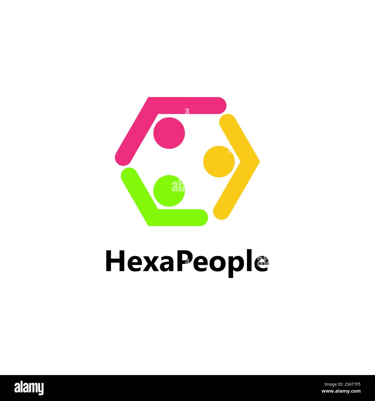 Colorful Abstract People Logo Design Illustration Stock Vector Image ...