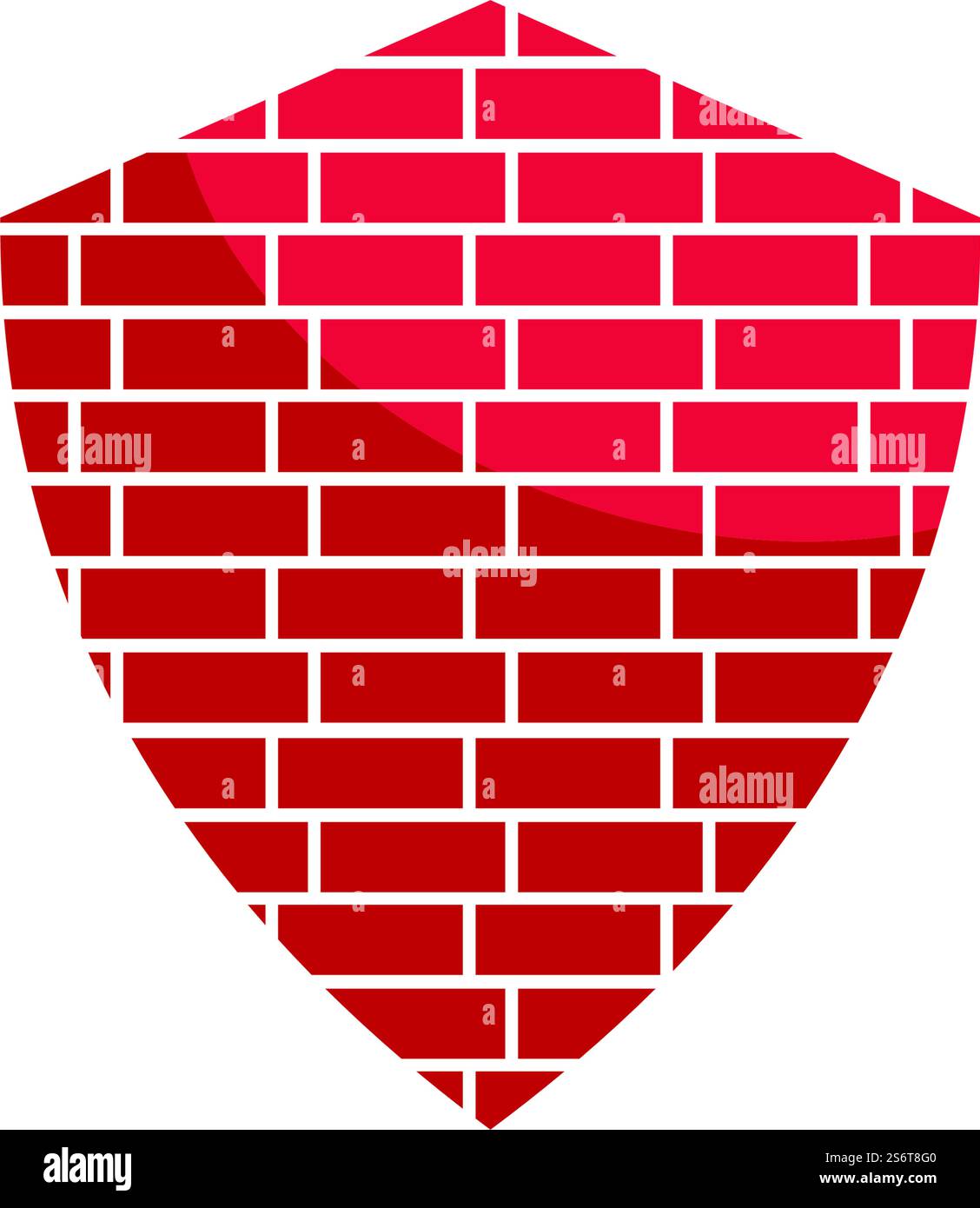 Brick wall logo vector ilustration design Stock Vector