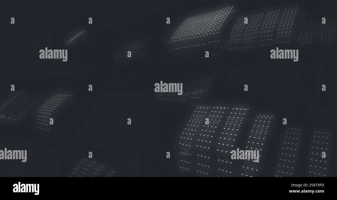 Binary code and data streams image over green and yellow gradient background Stock Photo