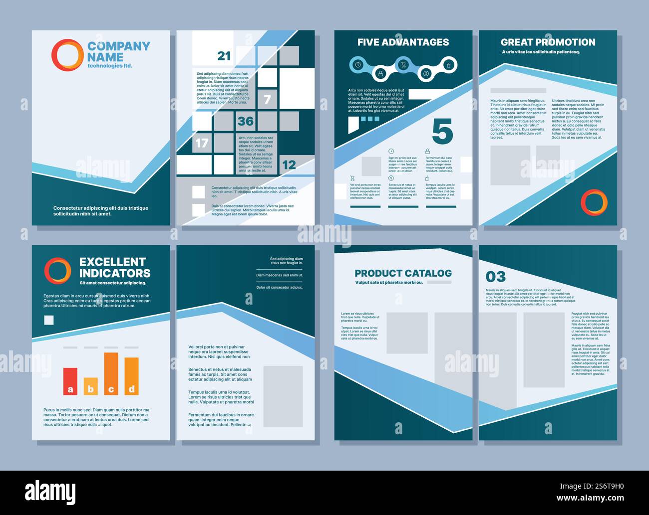 Business brochure. Printing pages layout template titles and catalog