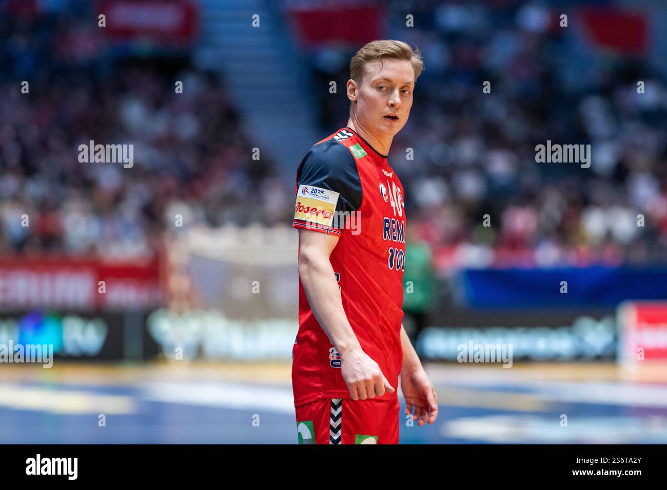 250117 August Baskår Pedersen of Norway during the 2025 IHF World Men's