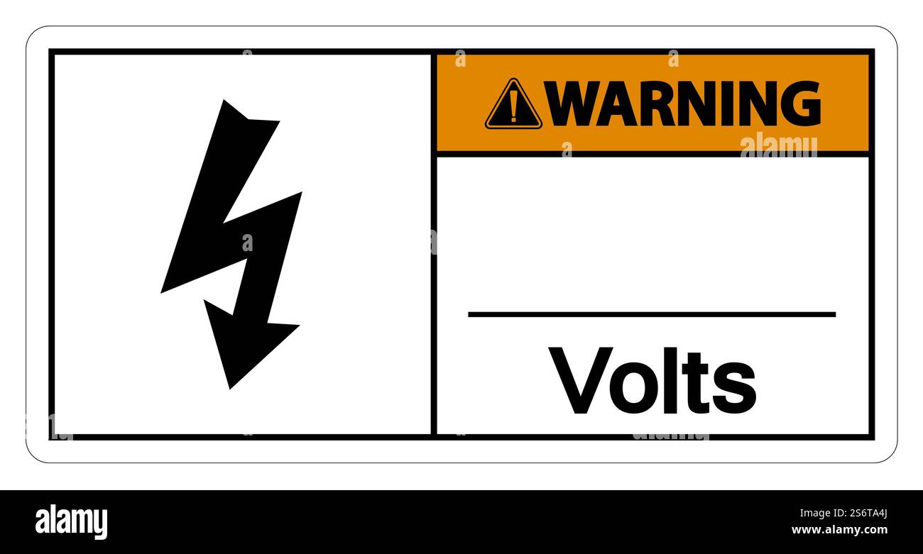 Volt Signe Vector Warning Volts Symbol Sign On White Background Stock Vector Image & Art ...