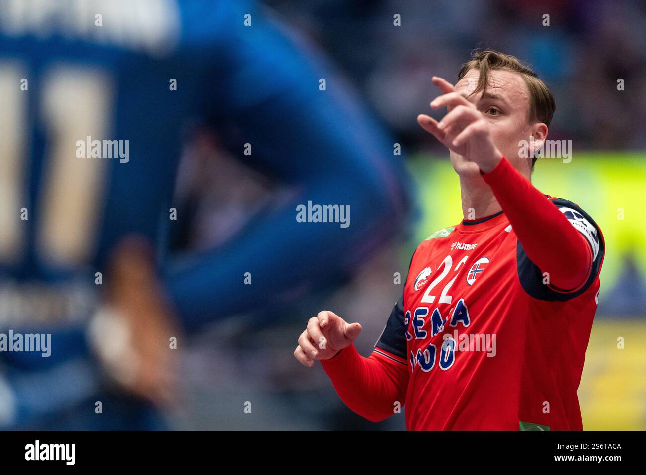 250117 Tobias Schølberg Grøndal of Norway during the 2025 IHF World Men