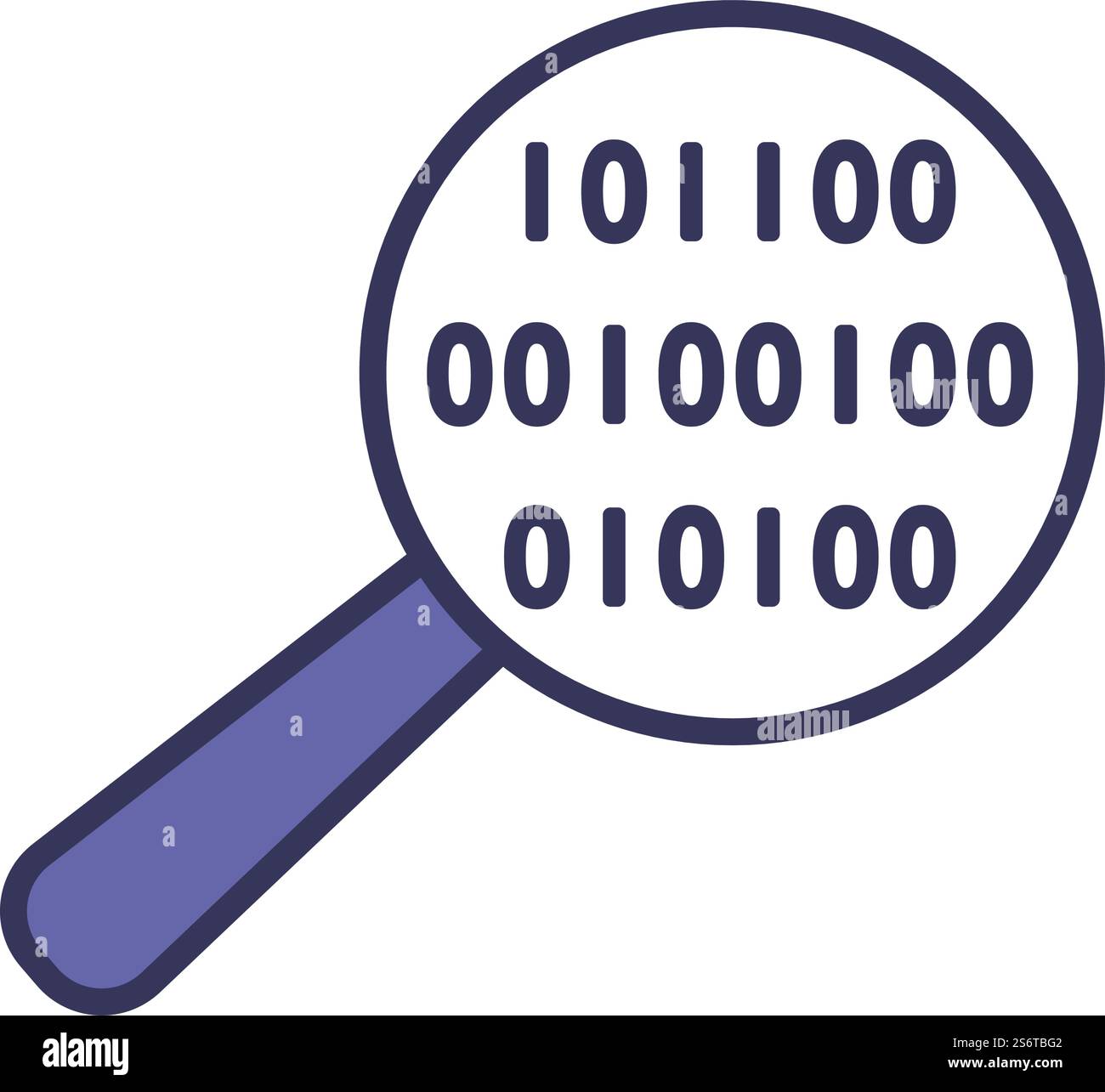 Data Analysing Icon. Editable Bold Outline With Color Fill Design. Vector Illustration. Stock Vector