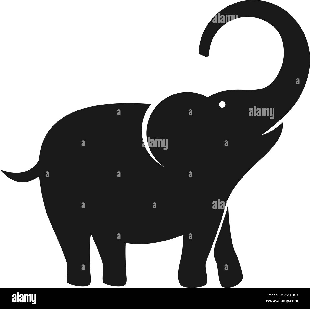 Elephant logo illustration vector flat design Stock Vector