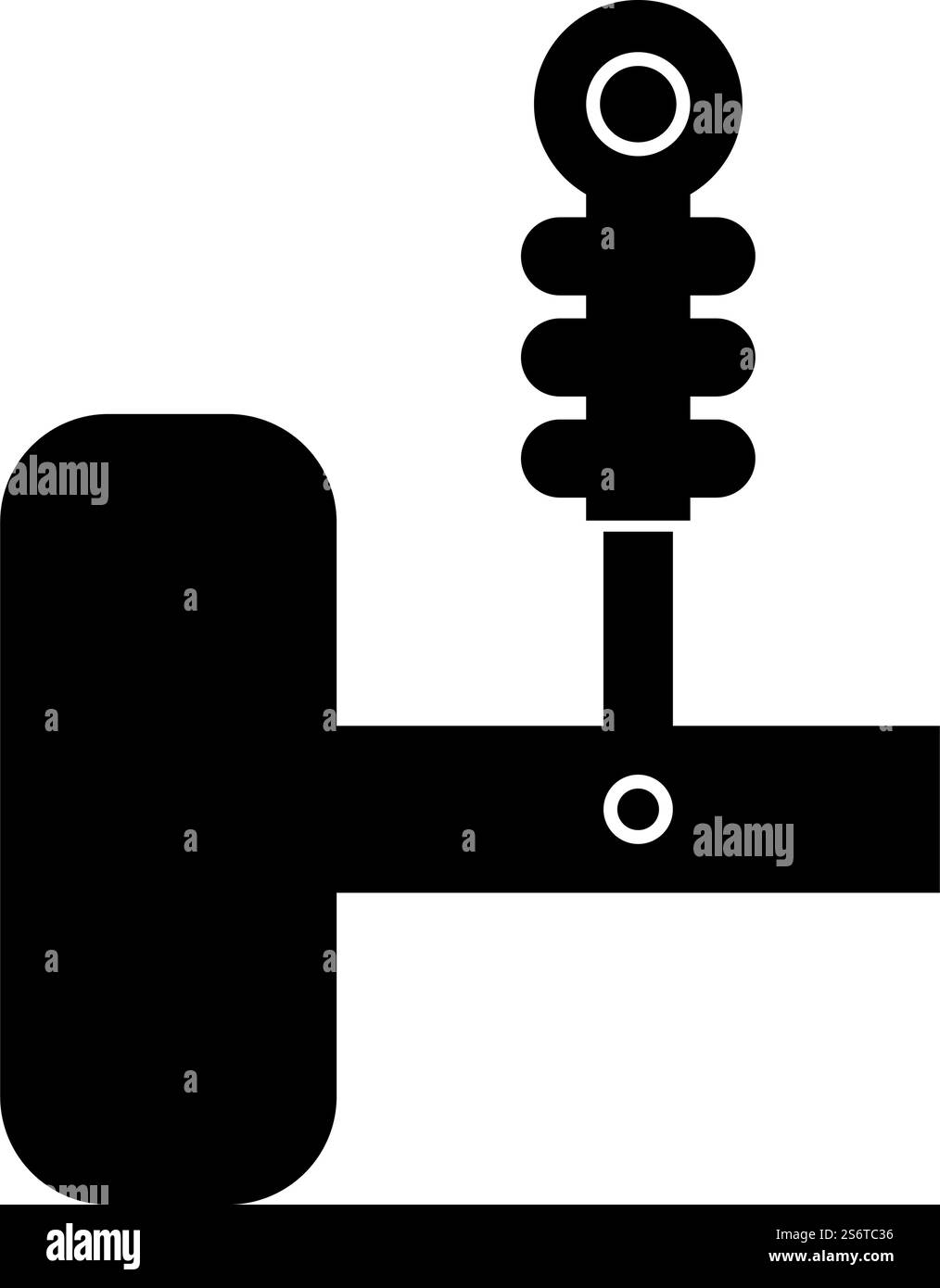 Automotive suspension shock absorber air spring car auto part icon ...