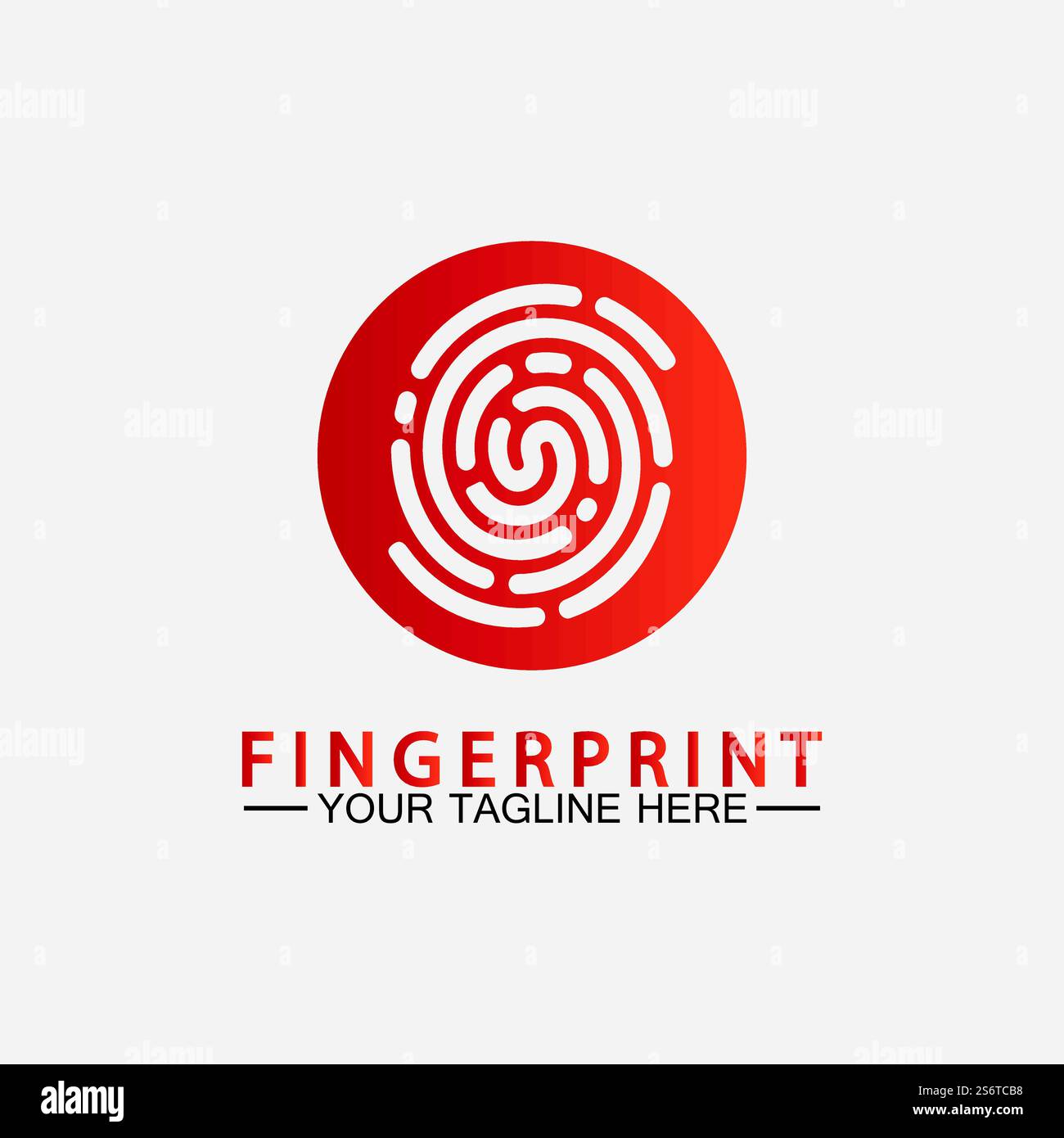 Fingerprint logo vector icon illustration template Stock Vector