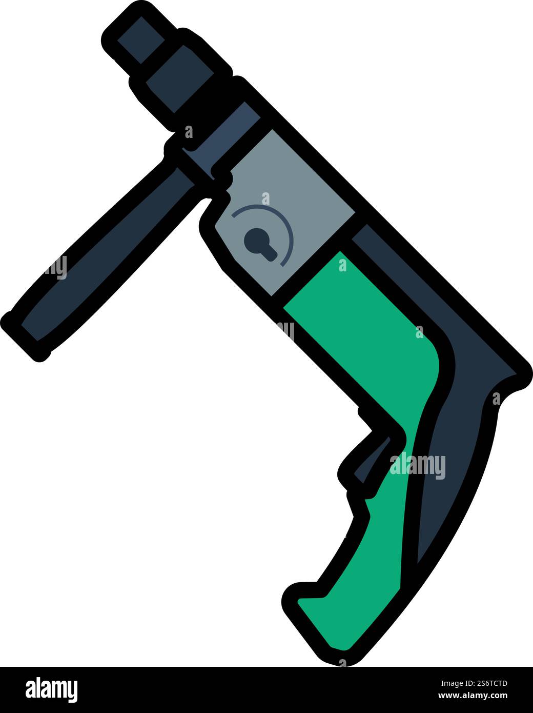Electric Perforator Icon. Editable Bold Outline With Color Fill Design ...