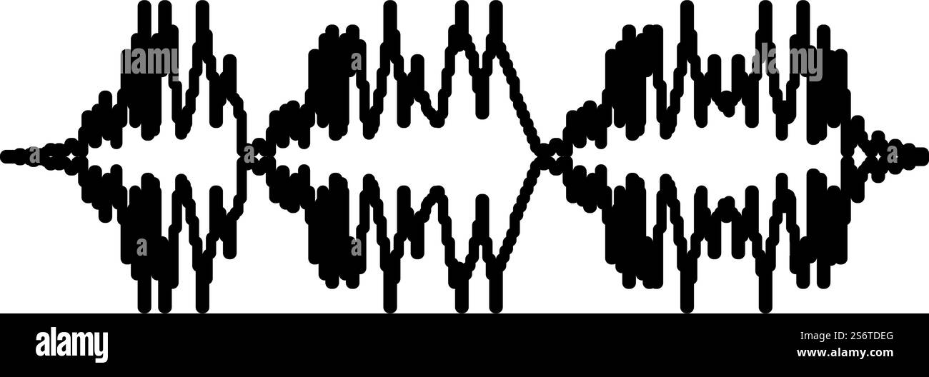 Radio wave wireless contour outline line icon black color vector ...