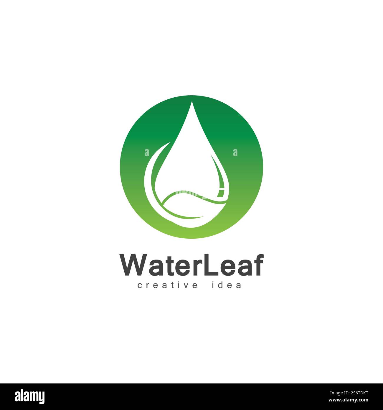 Creative Drop Water and Leaf Concept Logo Design Template Stock Vector ...