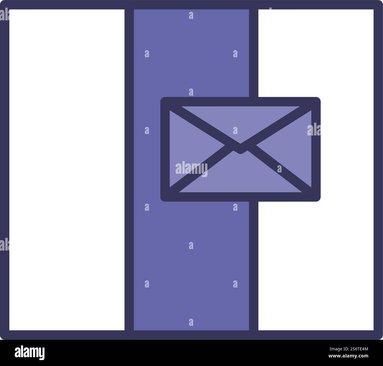 Mailing Icon. Editable Bold Outline With Color Fill Design. Vector ...