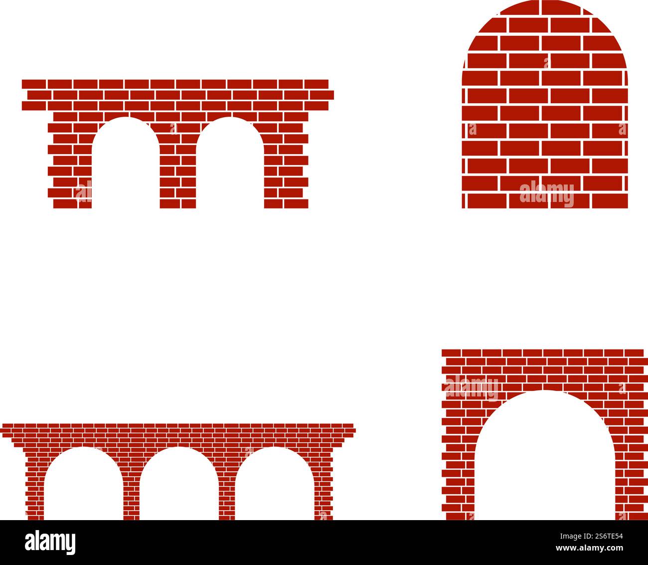 Brick wall logo vector ilustration design Stock Vector