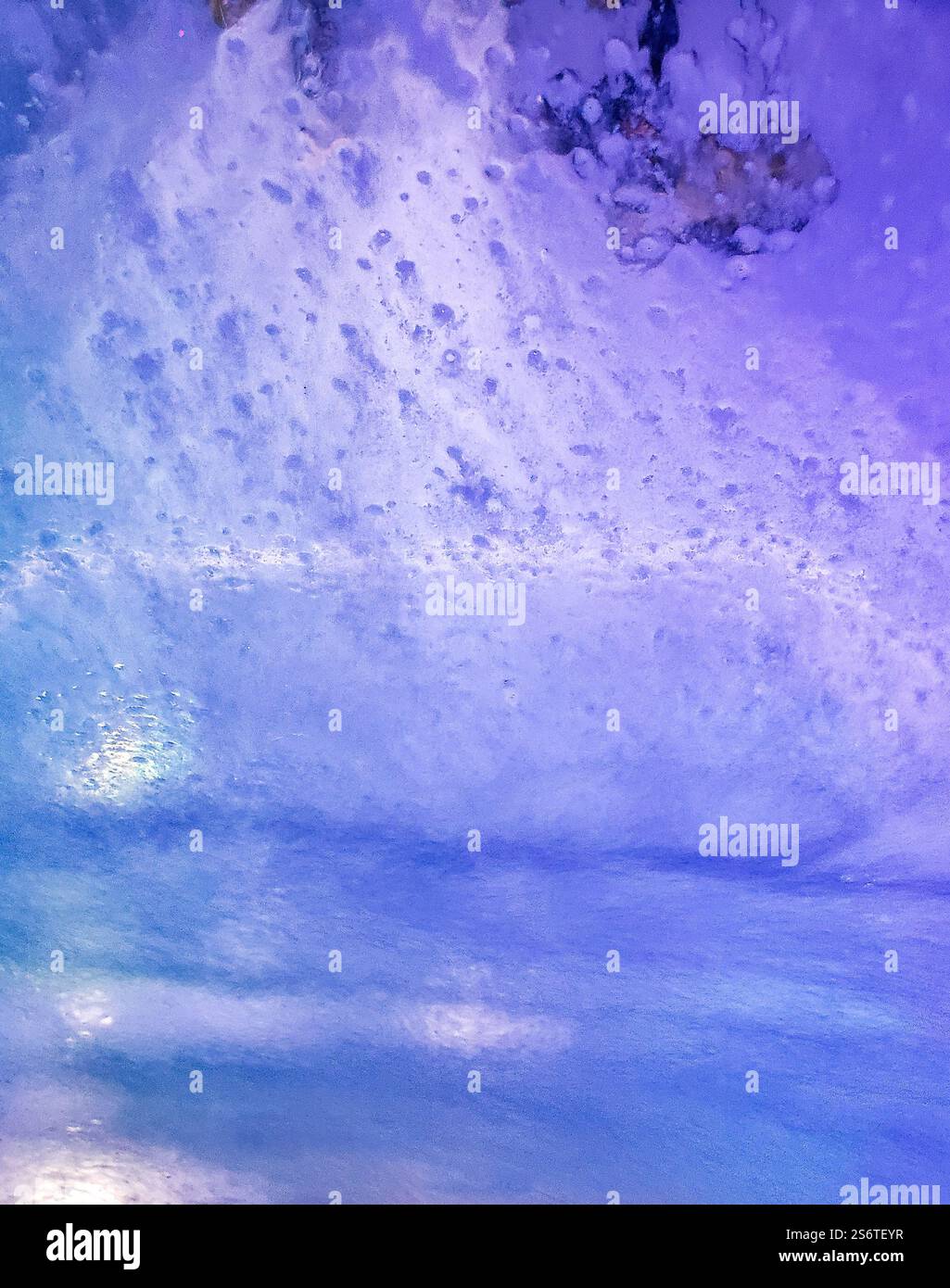 Windshield passing through a car wash Stock Photo