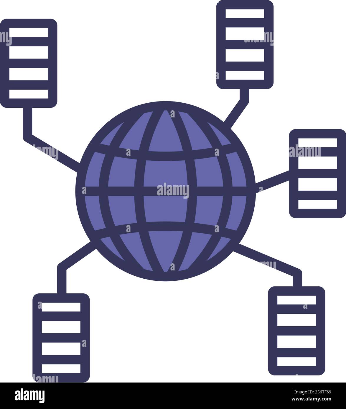 Big Data Icon. Editable Bold Outline With Color Fill Design. Vector Illustration. Stock Vector