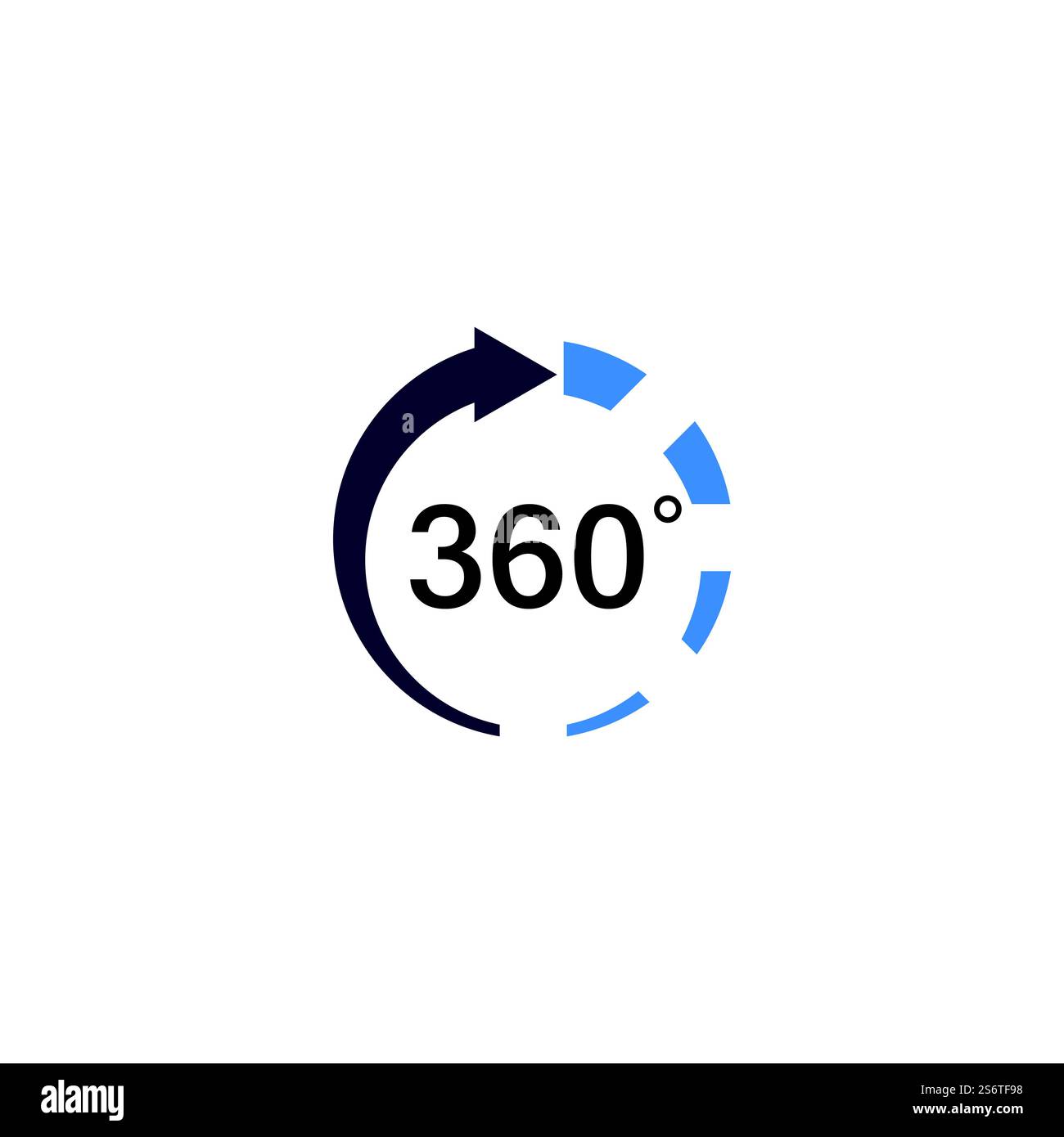 360 Degree View Related Vector Icons design template Stock Vector