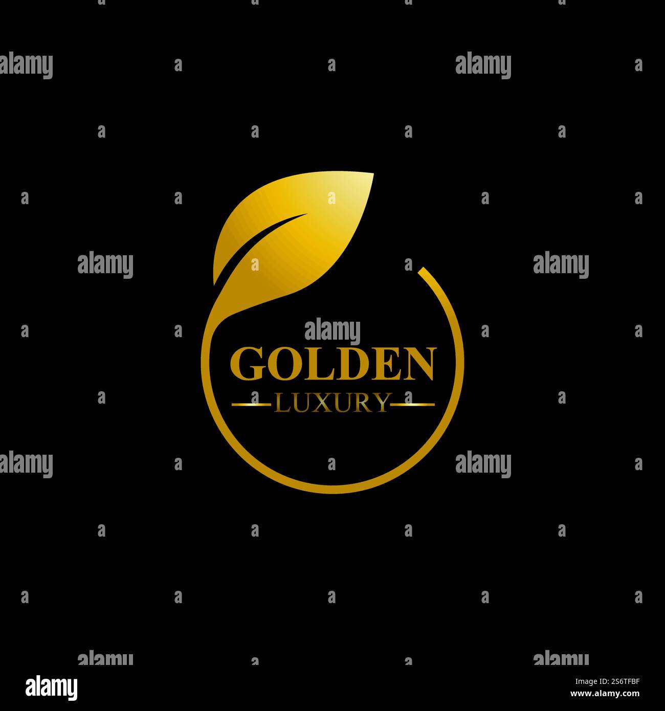 golden leaf luxury logo icon vector template Stock Vector Image & Art ...