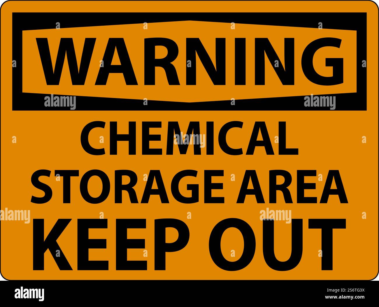 Warning Label Chemical Storage Area Keep Out Sign Stock Vector Image ...