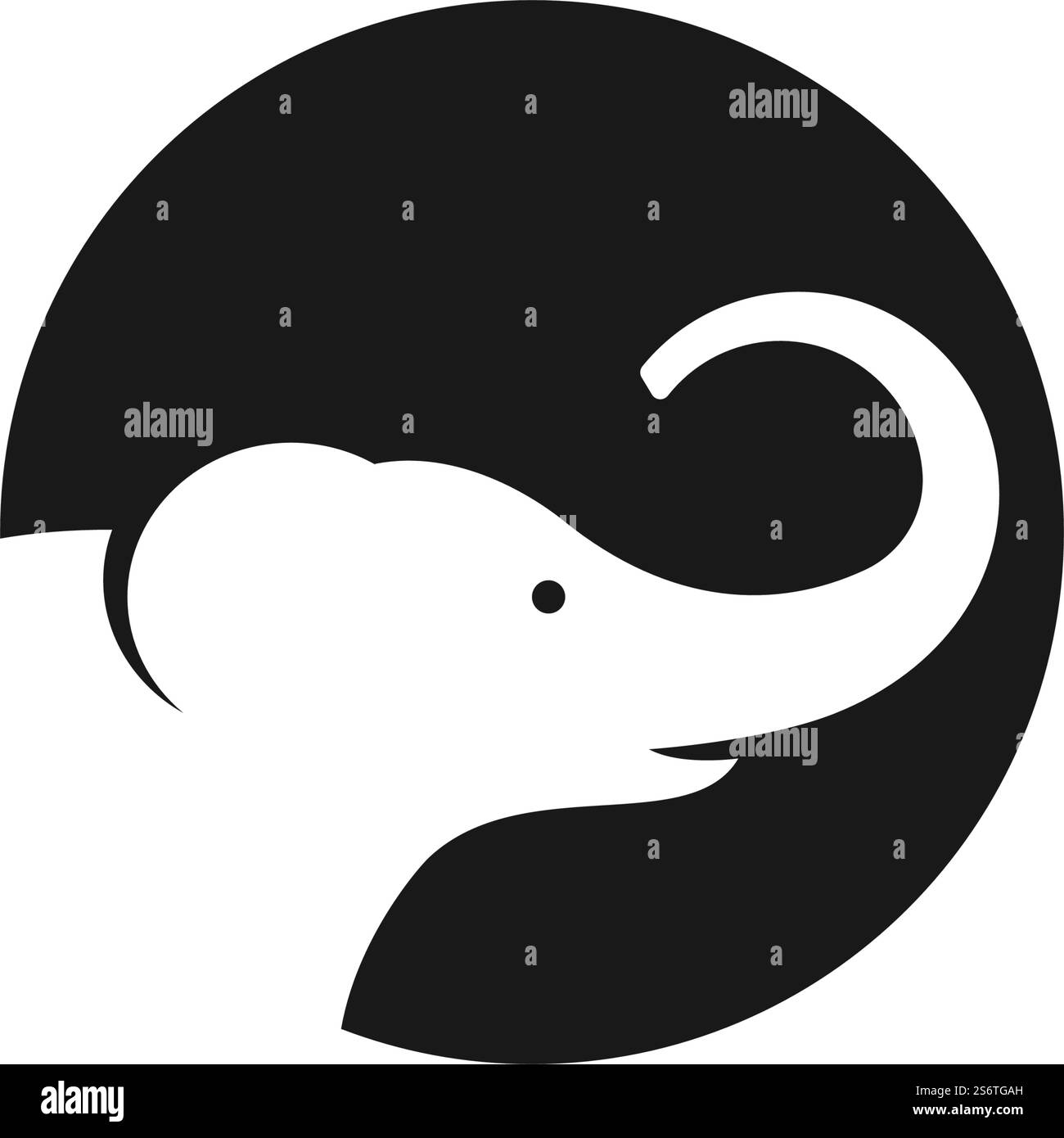 Elephant logo illustration vector flat design Stock Vector