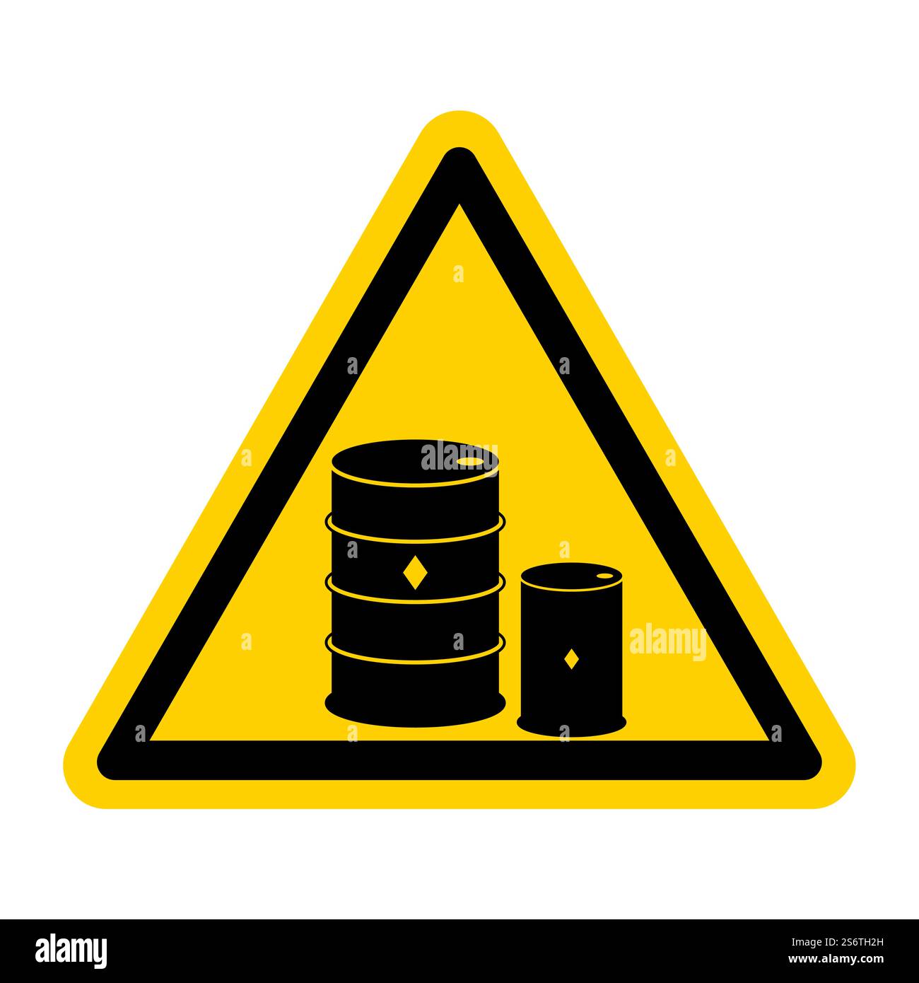 Chemical Drums Black Icon White Background Stock Vector