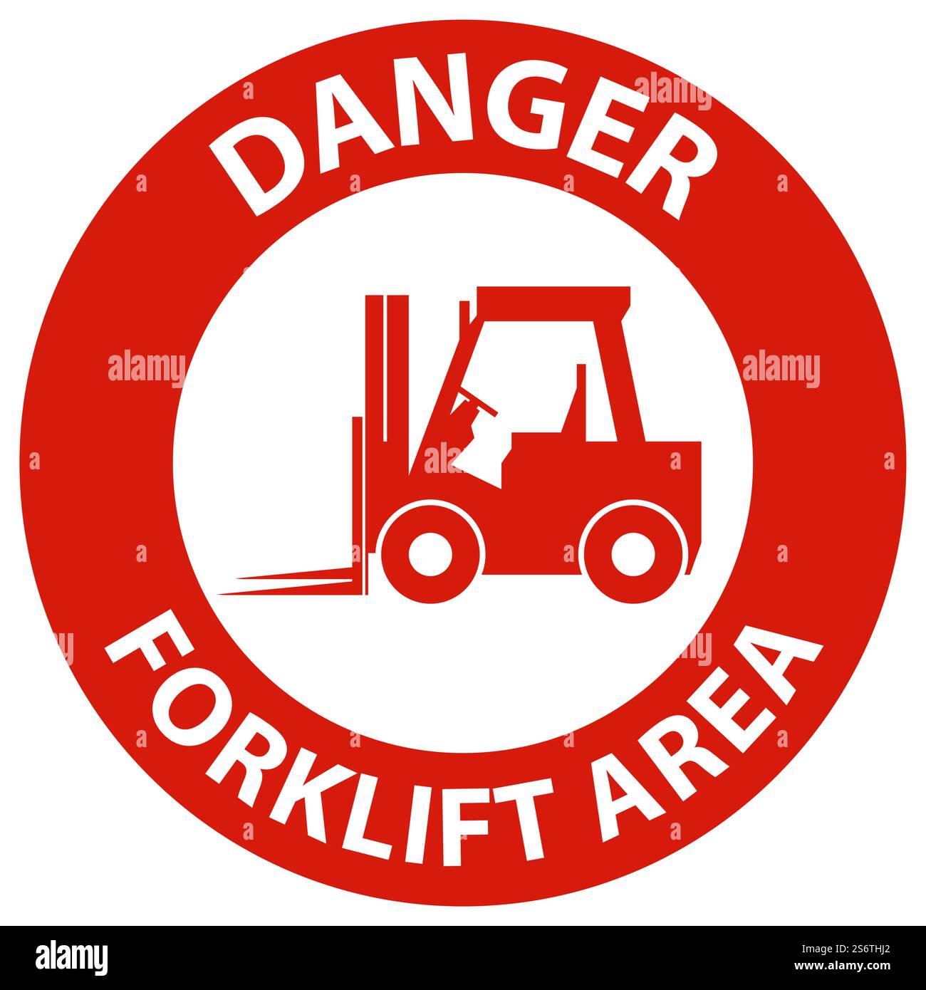 2-Way Danger Forklift Area Sign On White Background Stock Vector Image ...