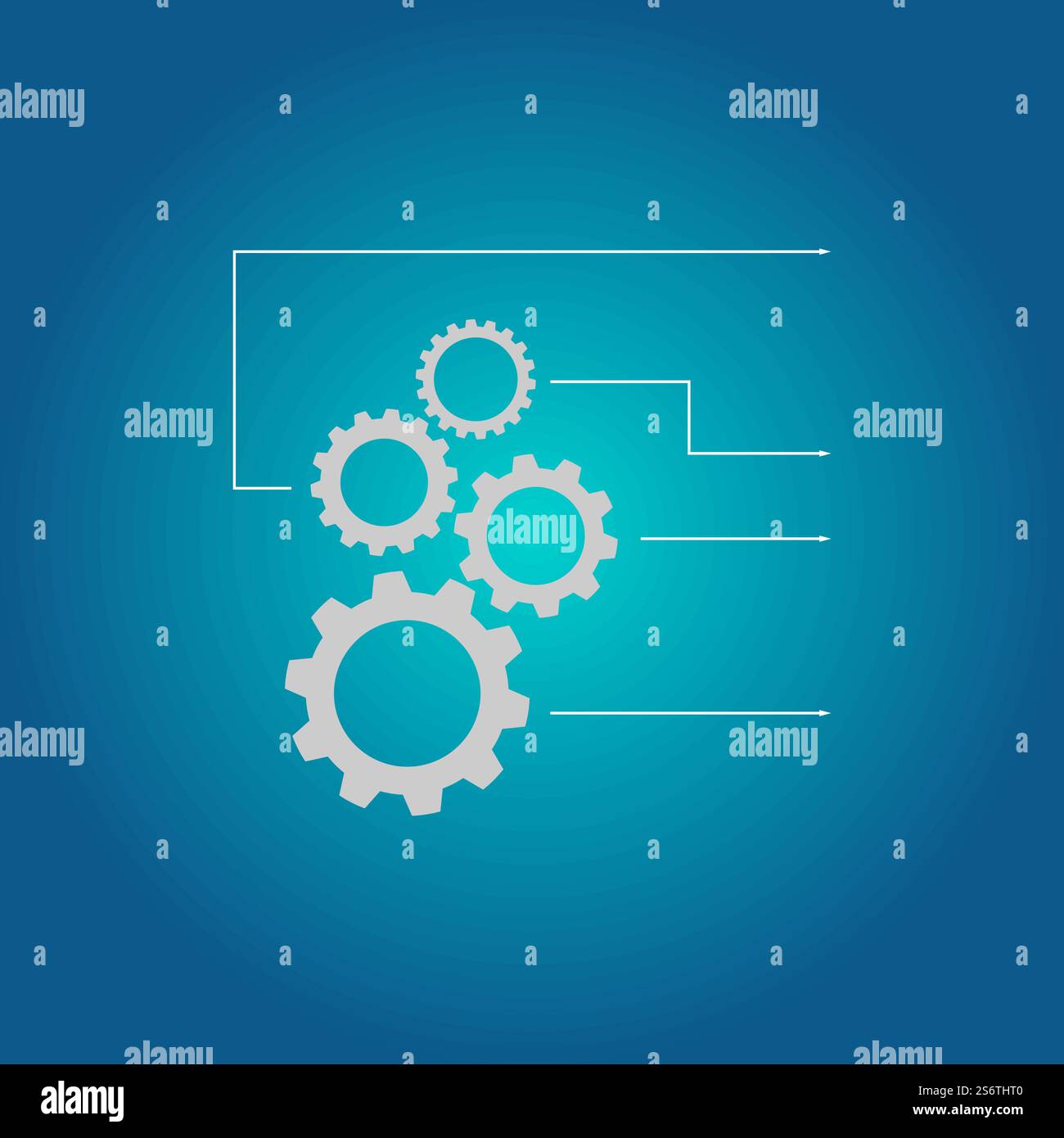 Under construction background with gears vector flat design Stock ...