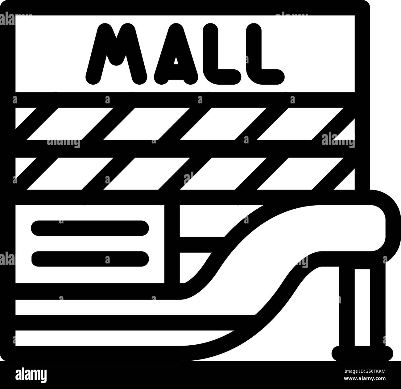 commercial center line icon vector. commercial center sign. isolated ...
