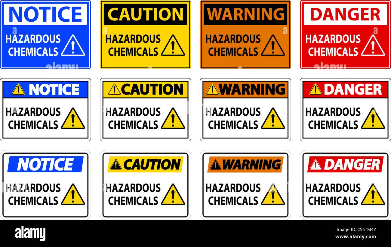 Hazardous Chemicals Sign On White Background Stock Vector Image & Art ...