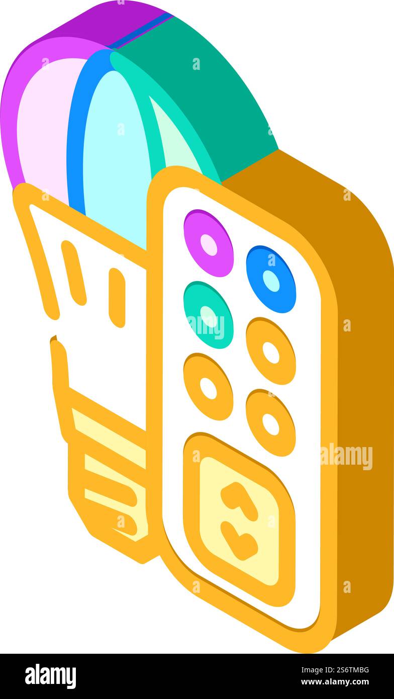 led light bulb isometric icon vector. led light bulb sign. isolated ...