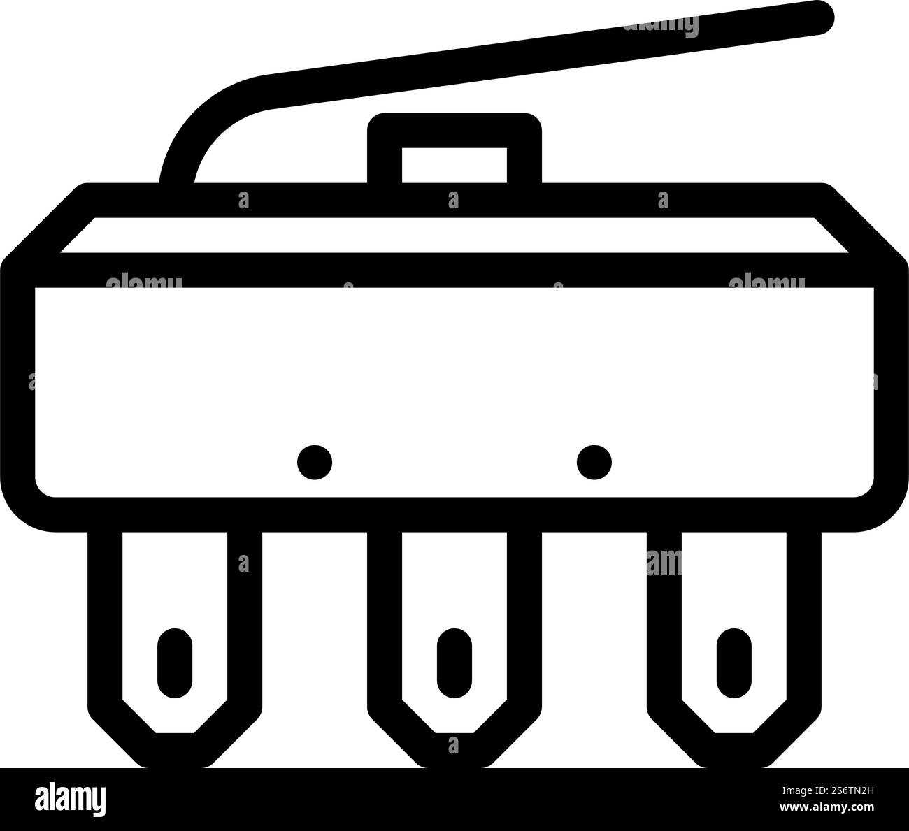 push button switch line icon vector. push button switch sign. isolated ...