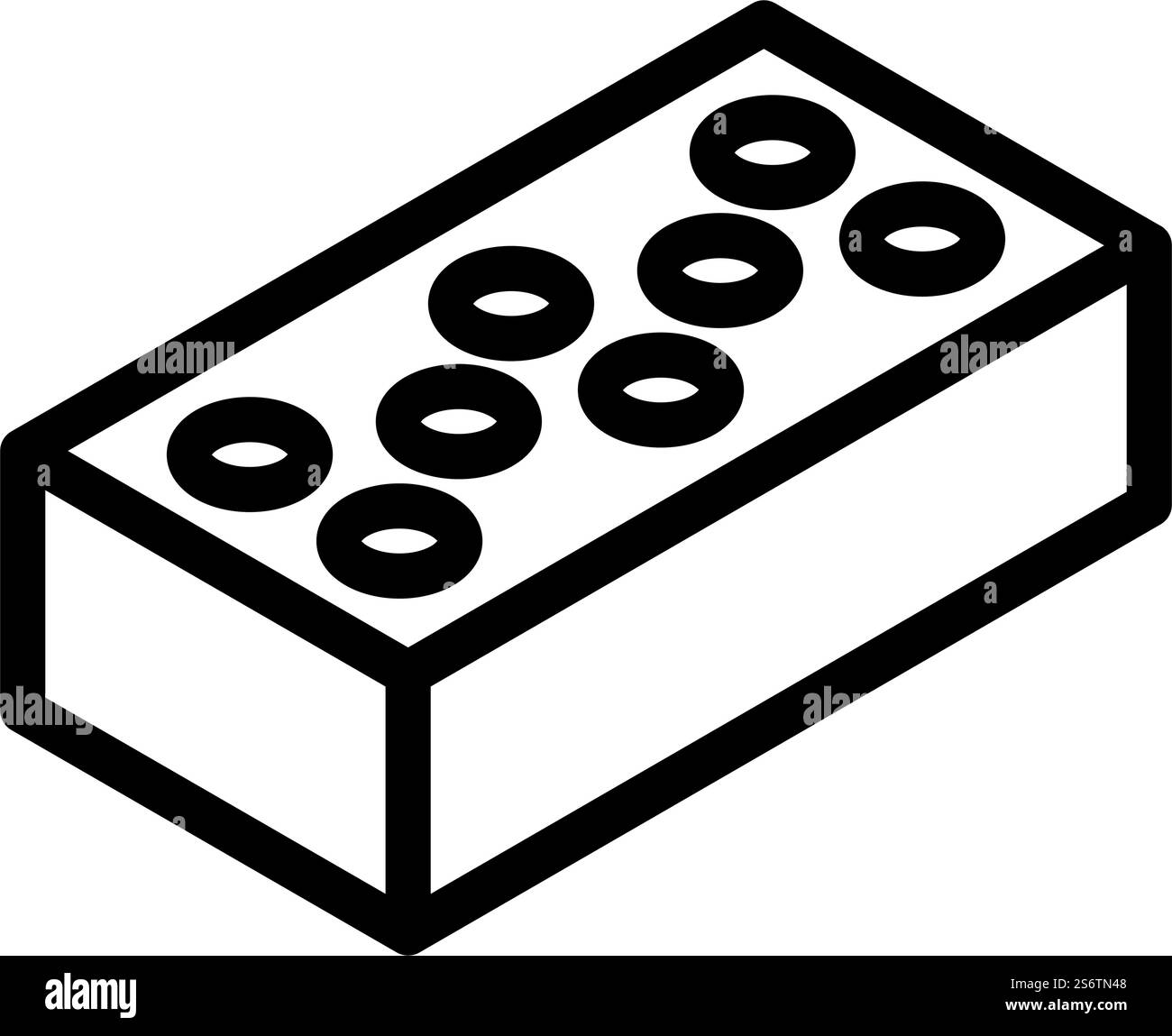 silicate brick line icon vector. silicate brick sign. isolated contour ...