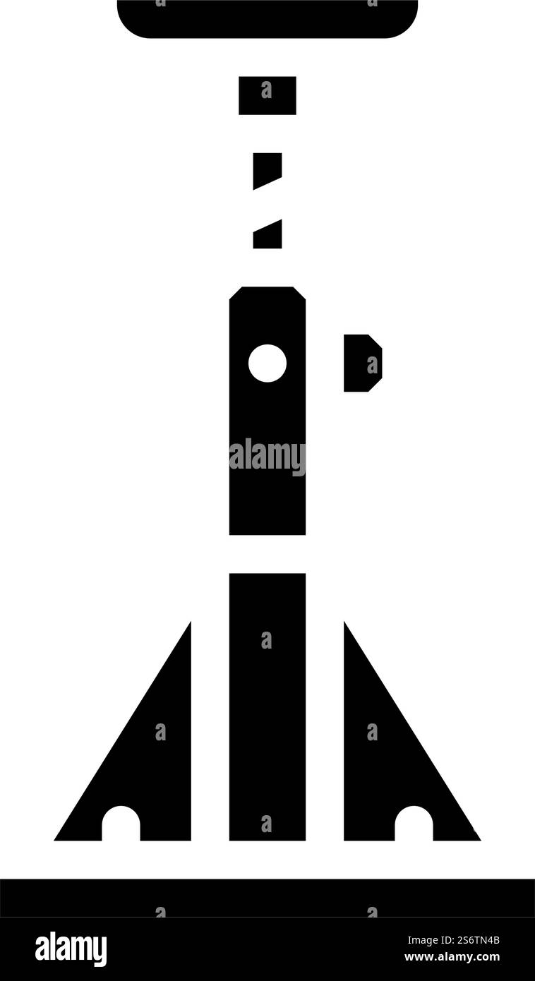 floor jacks glyph icon vector. floor jacks sign. isolated contour symbol black illustration. floor jacks glyph icon vector illustration Stock Vector