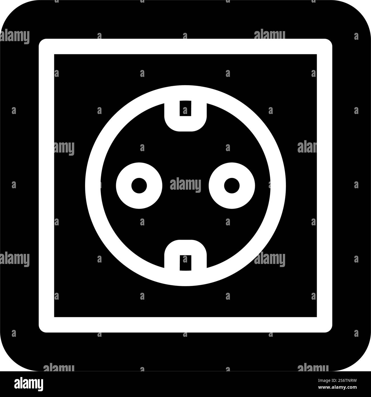 european socket glyph icon vector. european socket sign. isolated ...