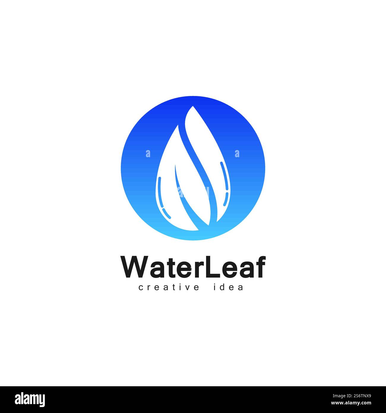 Creative Drop Water and Leaf Concept Logo Design Template Stock Vector ...