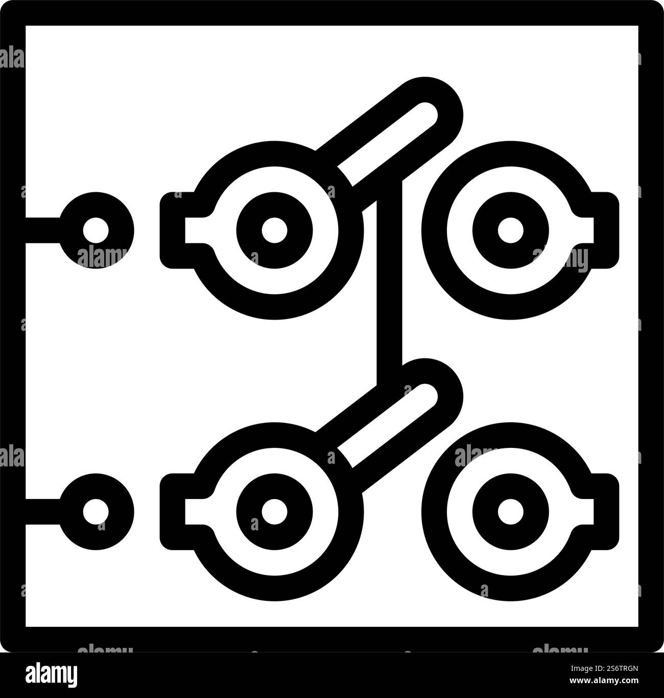 toggle switch line icon vector. toggle switch sign. isolated contour ...