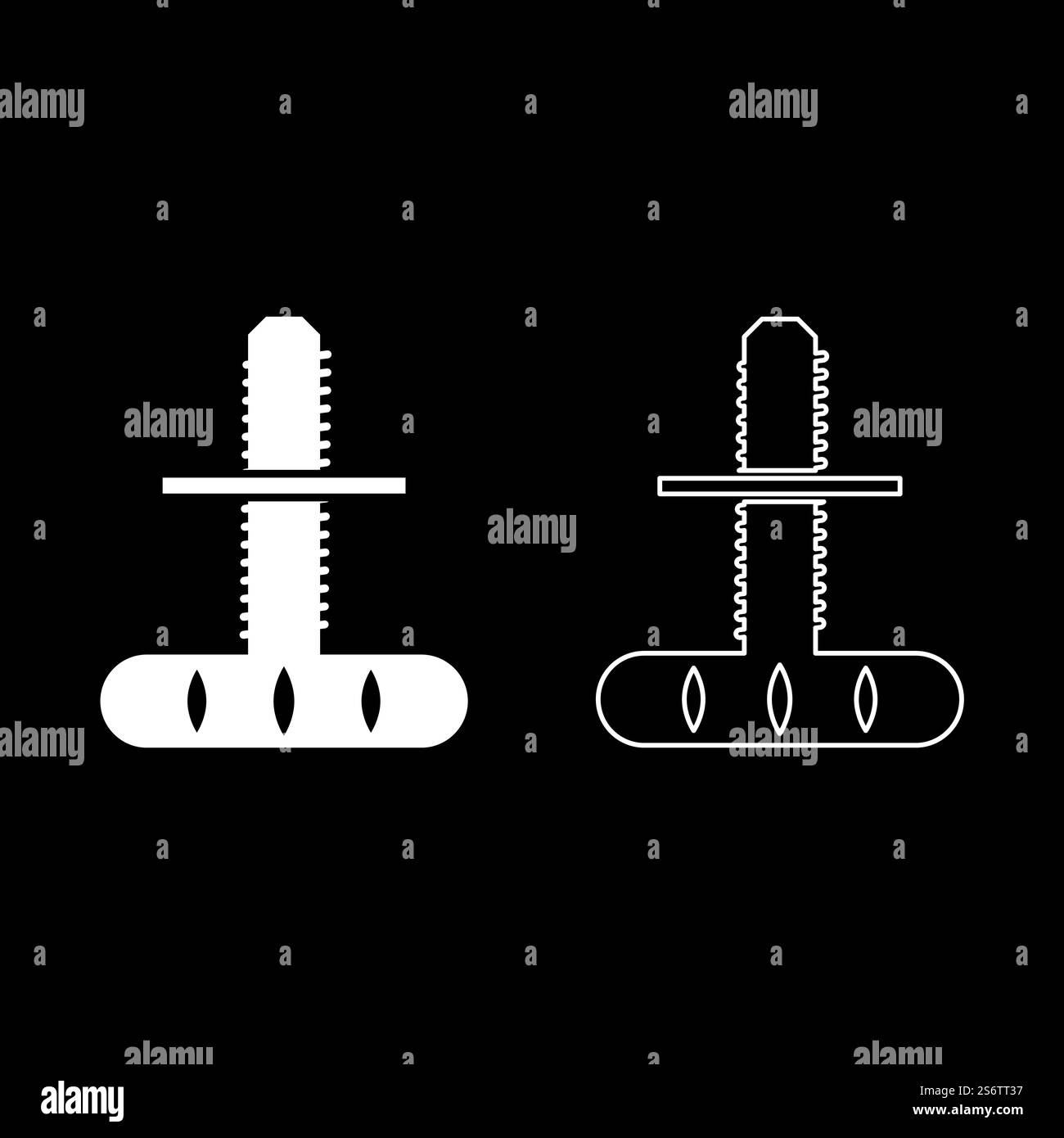 Furniture leg adjustable support set icon white color vector ...