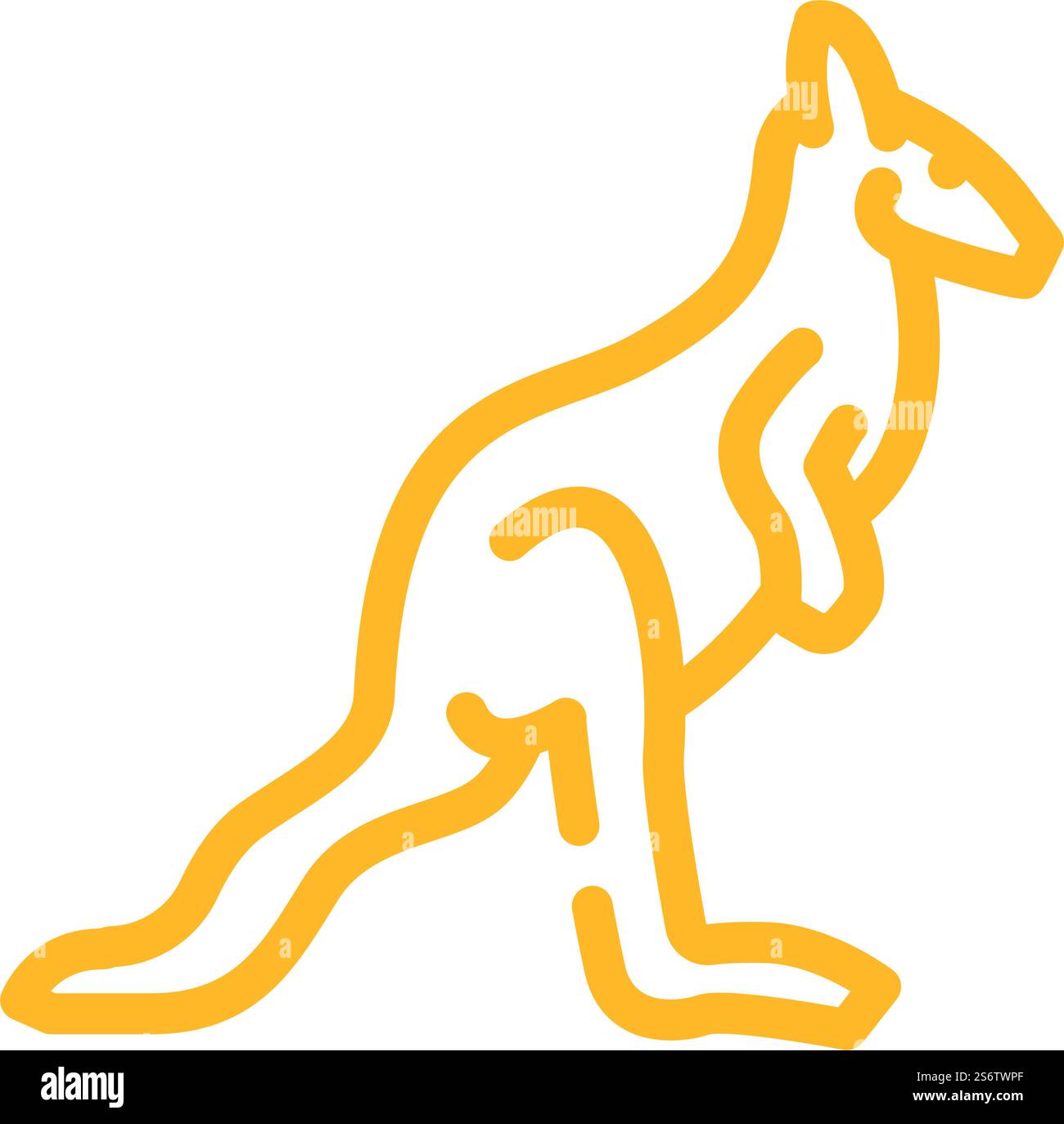 kangaroo animal color icon vector. kangaroo animal sign. isolated ...