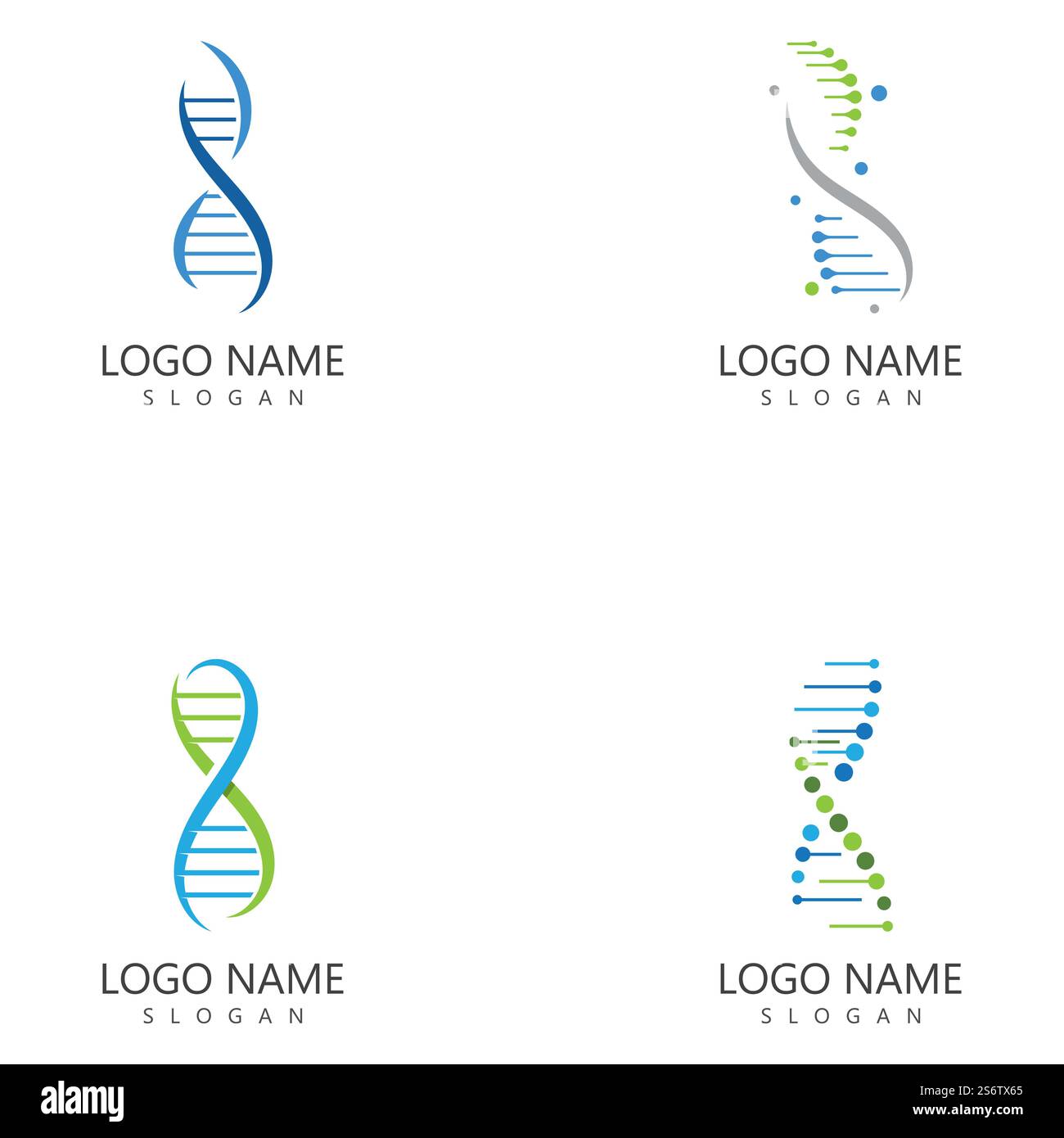 DNA Genetic Logo Icon Design Template Vector Stock Vector Image & Art ...