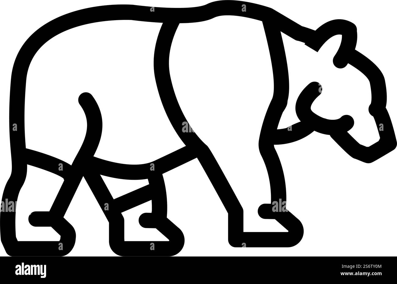 panda animal line icon vector. panda animal sign. isolated contour ...