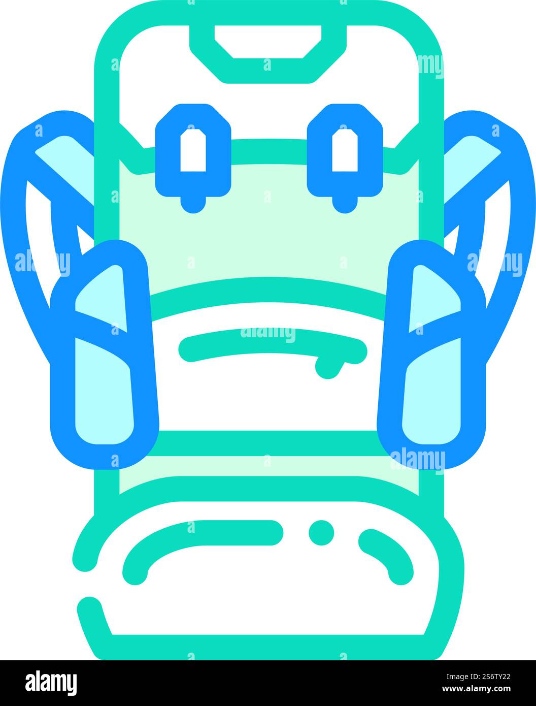 backpack rucksack color icon vector. backpack rucksack sign. isolated ...