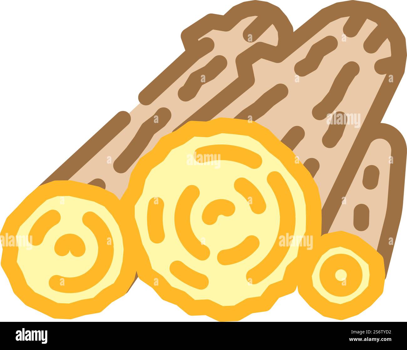 timber wooden material color icon vector. timber wooden material sign. isolated symbol illustration. timber wooden material color icon vector illustration Stock Vector