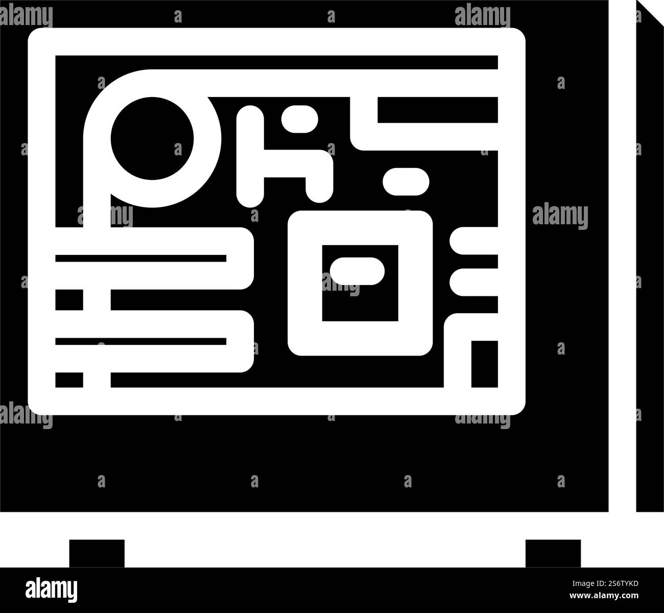computer system glyph icon vector. computer system sign. isolated contour symbol black illustration. computer system glyph icon vector illustration Stock Vector